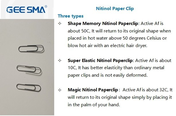 nitinol paperclips